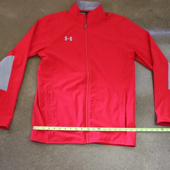 Under Armour Men's Red/Steel Squad Woven Warm-Up Jacket | Small - Picture 6 of 6